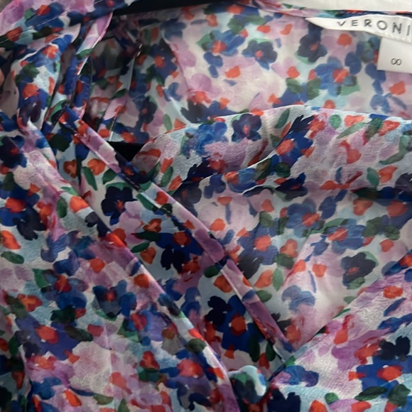 VERONICA BEARD Cayson Floral Fit and Flare Mini Spring dress size 00 100% silk - Picture 14 of 14